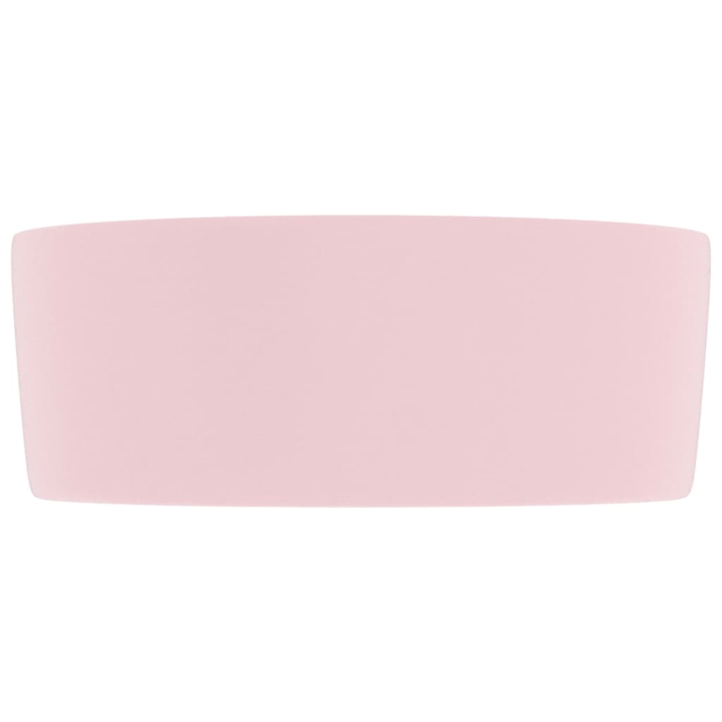 Luxury Wash Basin Round Matt Pink 40x15 cm Ceramic