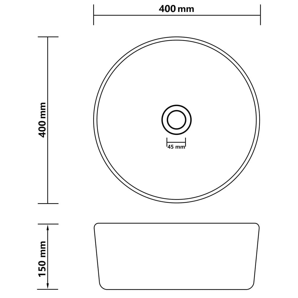 Luxury Wash Basin Round Matt Pink 40x15 cm Ceramic