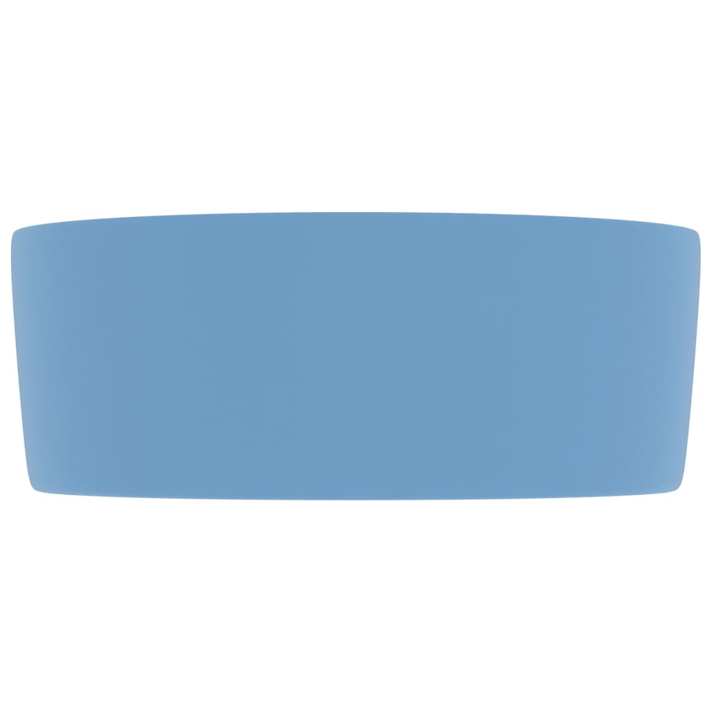 Luxury Wash Basin Round Matt Light Blue 40x15 cm Ceramic - Bend