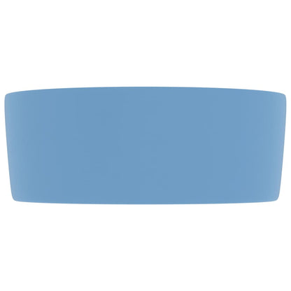 Luxury Wash Basin Round Matt Light Blue 40x15 cm Ceramic - Bend