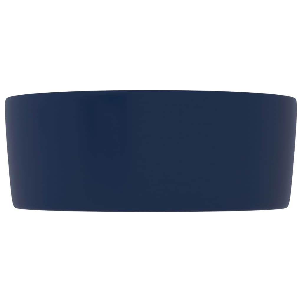 Luxury Wash Basin Round Matt Dark Blue 40x15 cm Ceramic - Bend