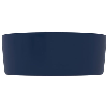 Luxury Wash Basin Round Matt Dark Blue 40x15 cm Ceramic - Bend