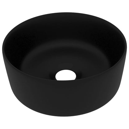 Luxury Wash Basin Round Matt Black 40x15 cm Ceramic - Bend