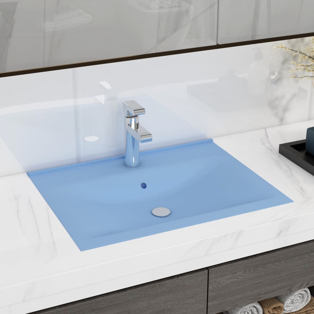 Luxury Ceramic Basin with Faucet Hole - Various Matt Colours - Bend