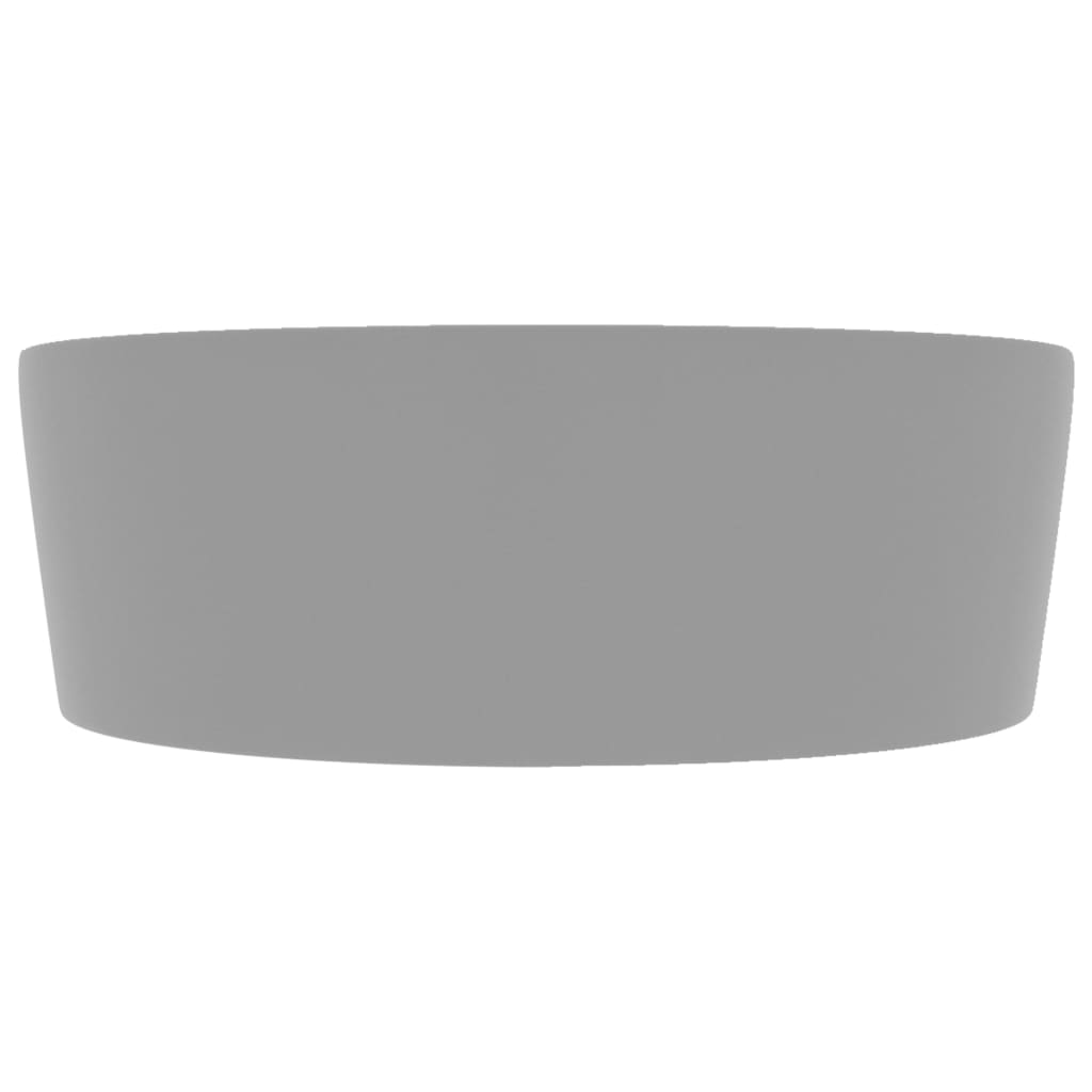 Luxury Wash Basin with Overflow Matt Light Grey 36x13 cm Ceramic