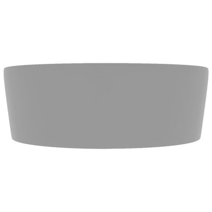 Luxury Wash Basin with Overflow Matt Light Grey 36x13 cm Ceramic