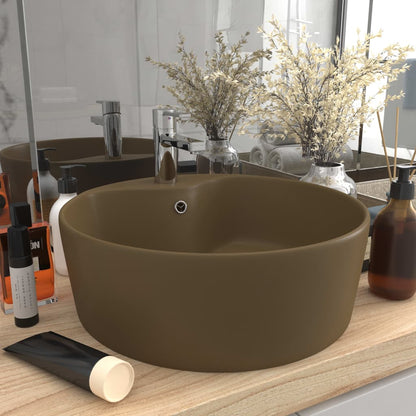 Ceramic Wash Basin with Overflow - Various Finishes - Bend