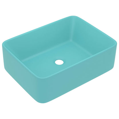 Luxury Wash Basin Matt Light Green 41x30x12 cm Ceramic - Bend