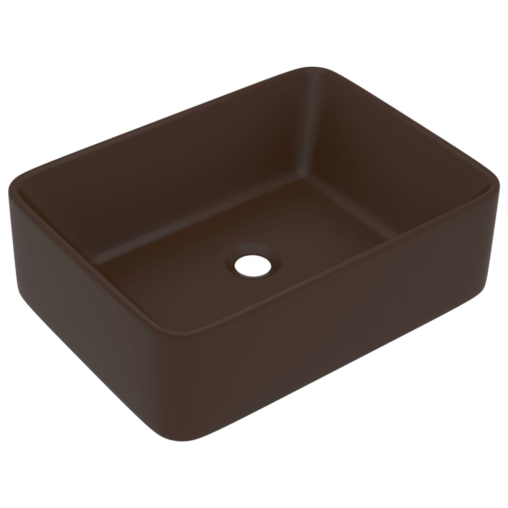 Luxury Ceramic Wash Basin, Rectangular - Various Matt Colours - Bend