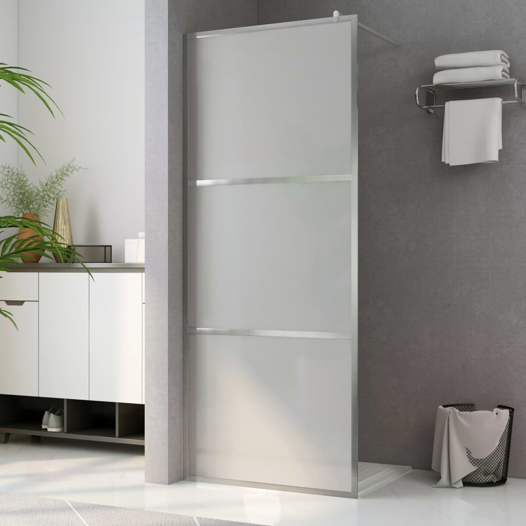 Walk-in Shower Wall with Whole Frosted ESG Glass 90x195 cm Stylish & Easy to Clean