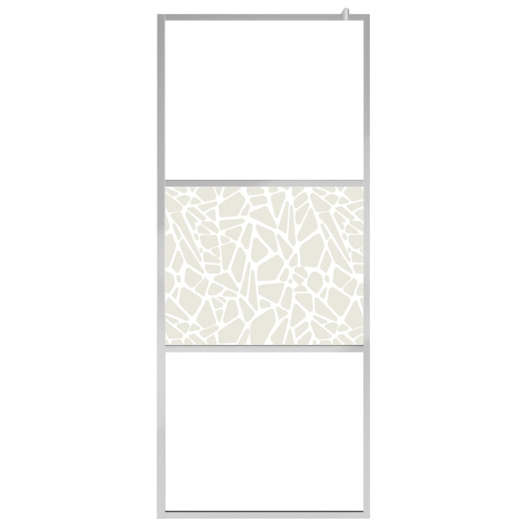 Walk-in Shower Wall ESG Glass with Stone Design - Bend