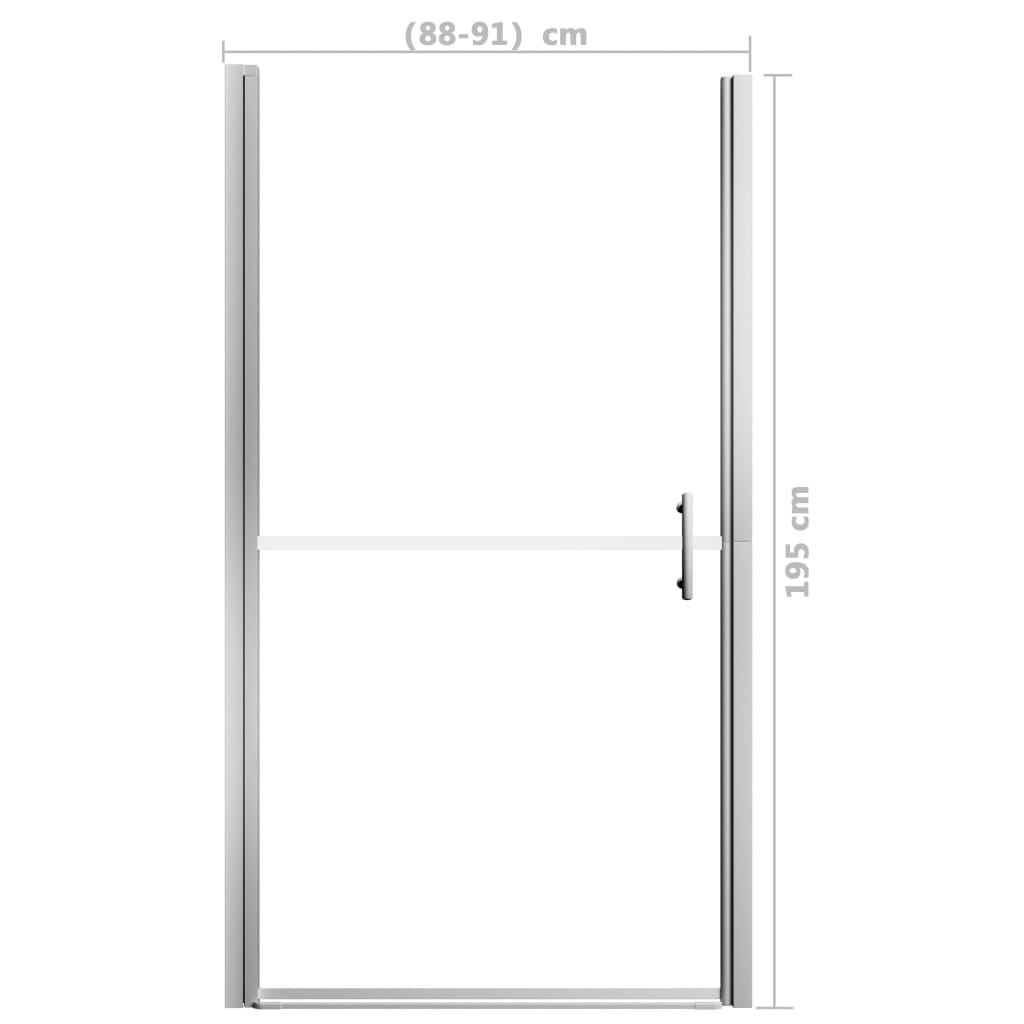 Shower Door Frost Tempered Glass 91x195 cm