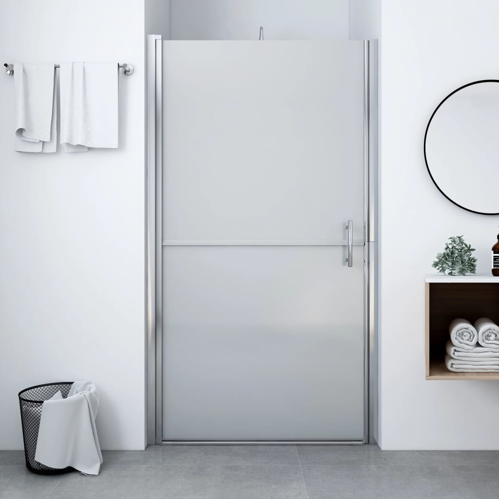 Shower Door Frost Tempered Glass 100x178 cm - Bend