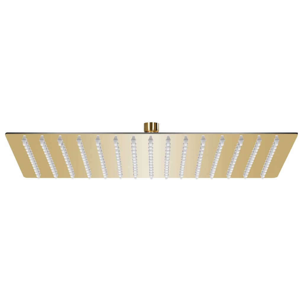 Rain Shower Head Stainless Steel 40x30 cm Rectangular Gold