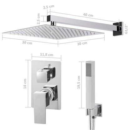 Shower System Stainless Steel 201 Silver