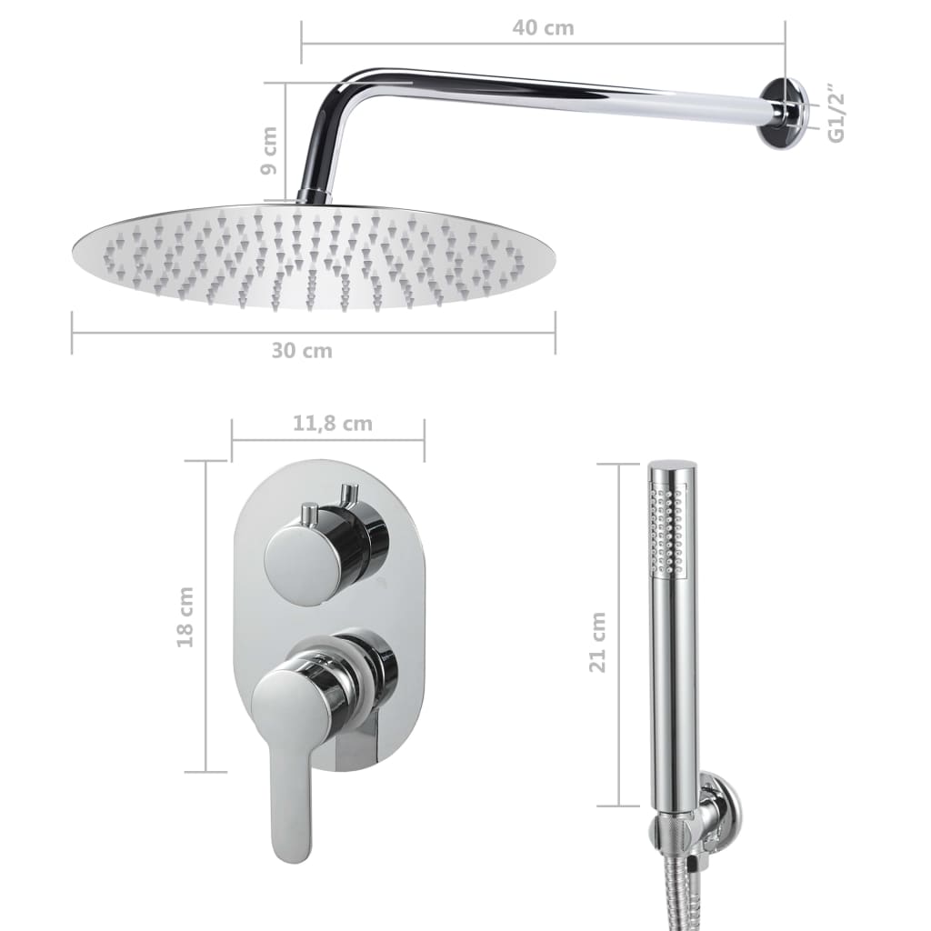 Shower System Stainless Steel 201 Silver - Bend