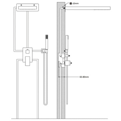 Shower System Stainless Steel 201 Silver - Bend