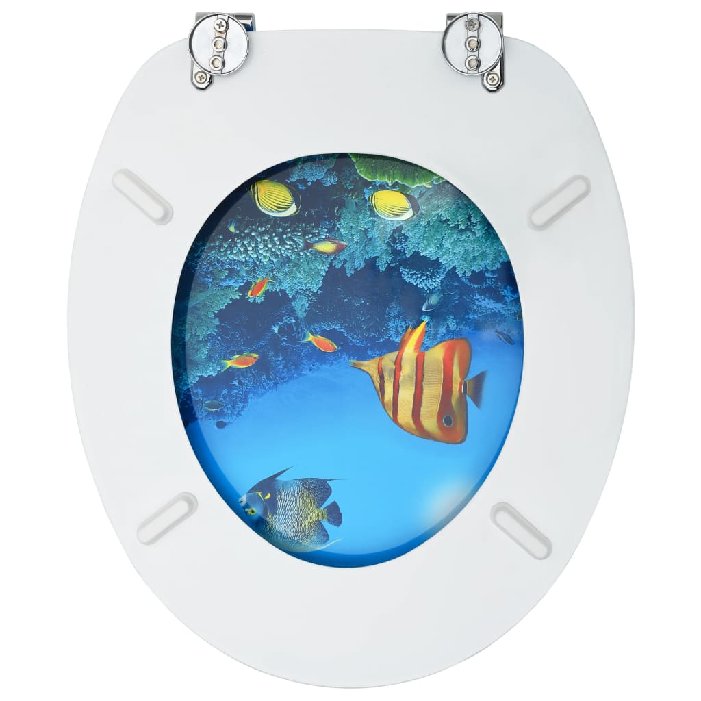 MDF Toilet Seat - Deep Sea Design - Bend