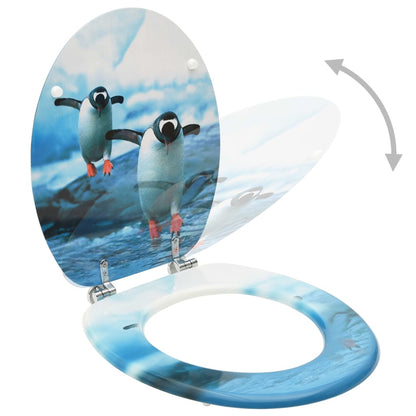 MDF Toilet Seat - Penguin Design - Bend