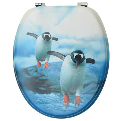 MDF Toilet Seat - Penguin Design - Bend