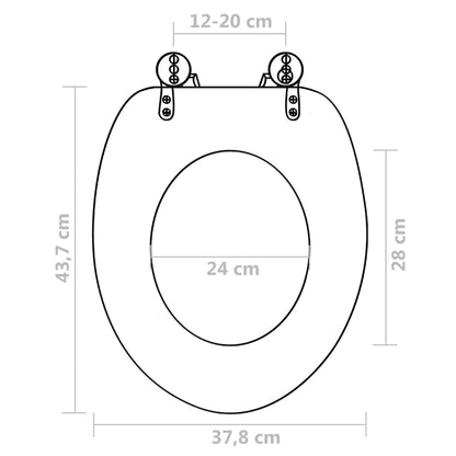 WC Toilet Seats with Lid 2 pcs MDF Beach Design