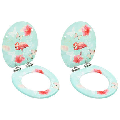 MDF Toilet Seat - Flamingo Design - Bend