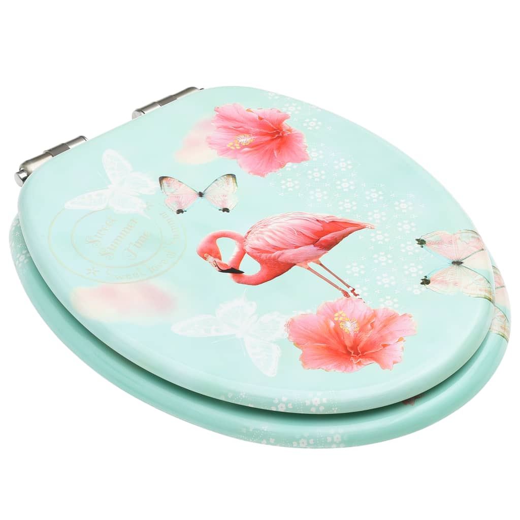 MDF Toilet Seat - Flamingo Design - Bend