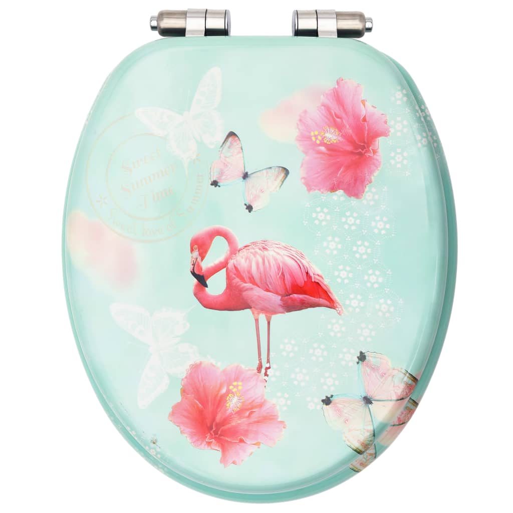 MDF Toilet Seat - Flamingo Design - Bend