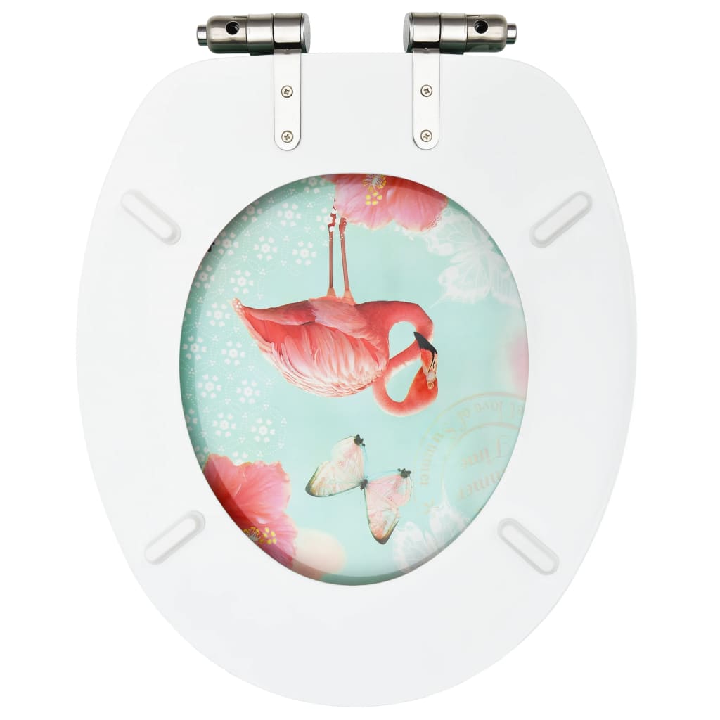 MDF Toilet Seat - Flamingo Design - Bend