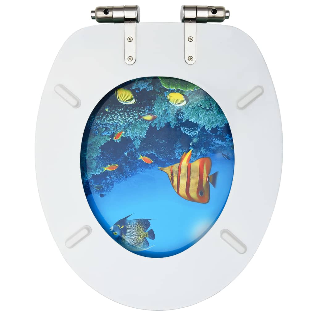 MDF Toilet Seat - Deep Sea Design - Bend