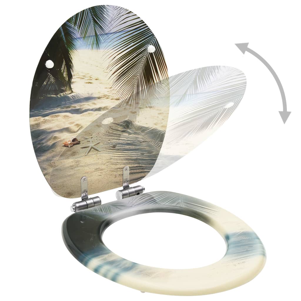 MDF Toilet Seat - Beach Design - Bend