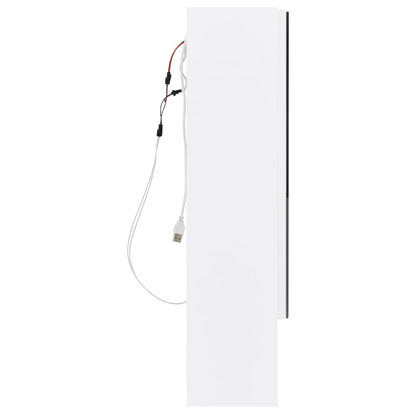 LED Bathroom Mirror Cabinet White 80x15x60 cm MDF - Bend