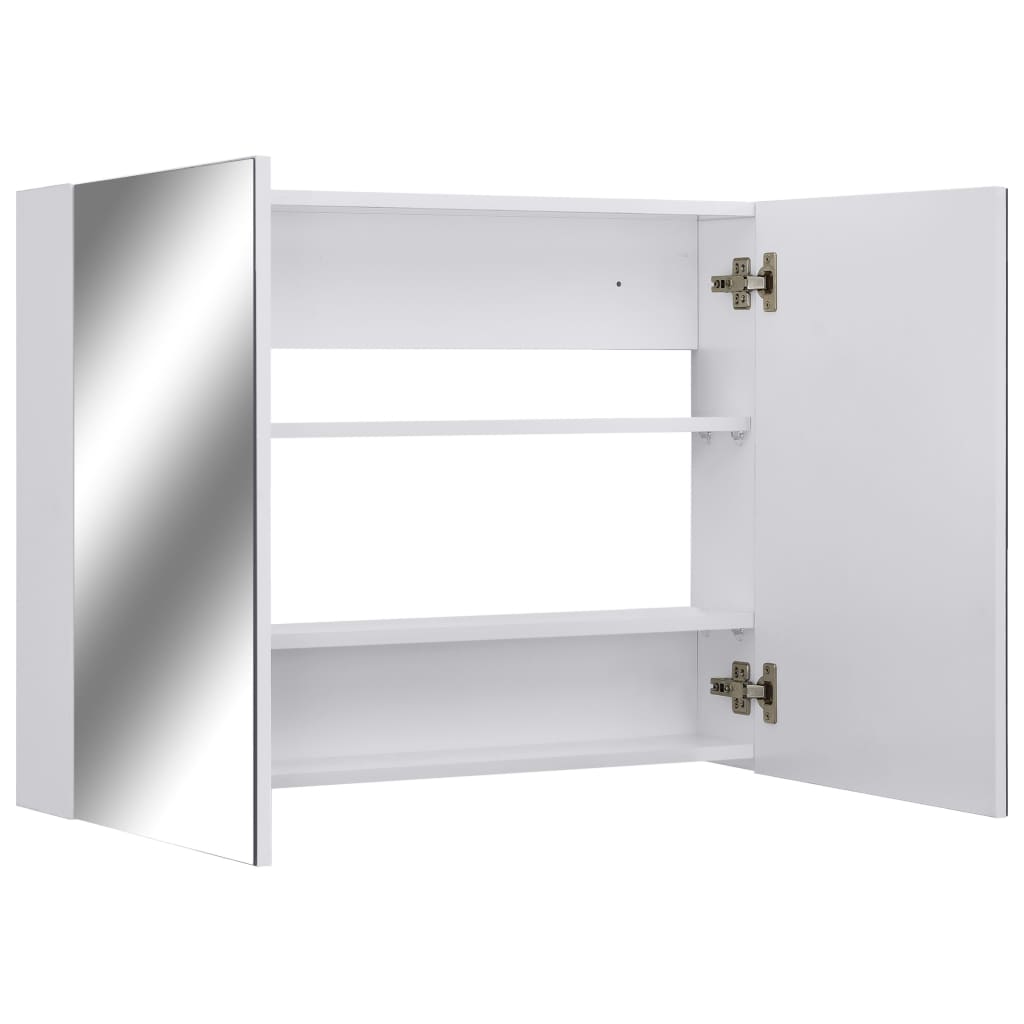 Bathroom Mirror Cabinet White 80x15x60 cm MDF - Bend