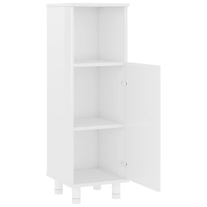 Bathroom Cabinet High Gloss White 30x30x95 cm Engineered Wood