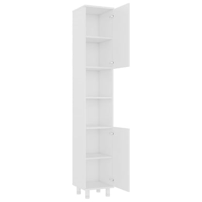 Bathroom Cabinet White 30x30x179 cm Engineered Wood