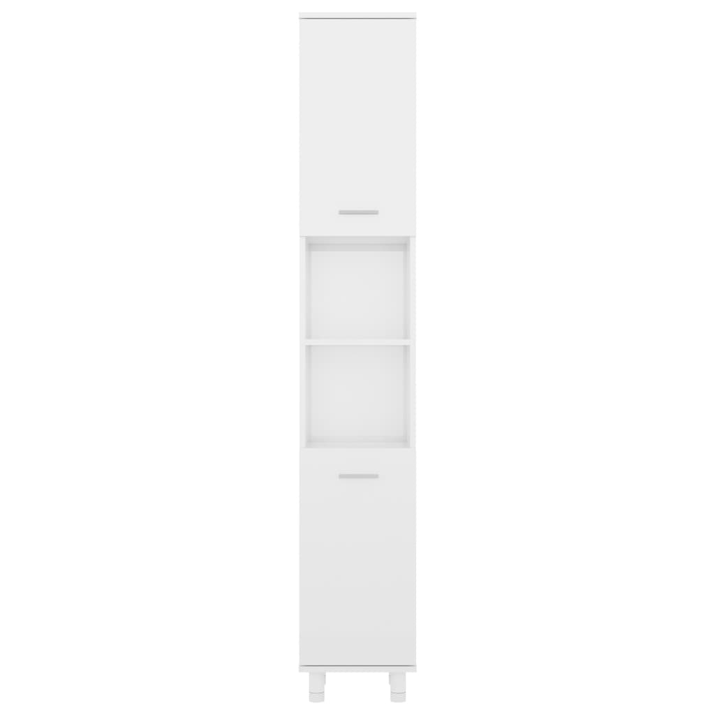 Bathroom Cabinet High Gloss White 30x30x179 cm Engineered Wood