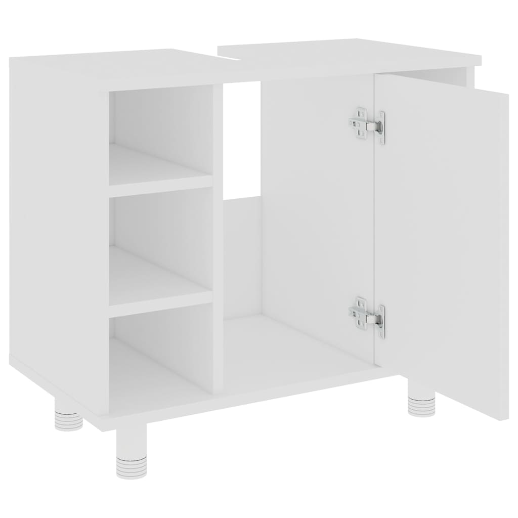 Bathroom Cabinet White 60x32x53.5 cm Engineered Wood