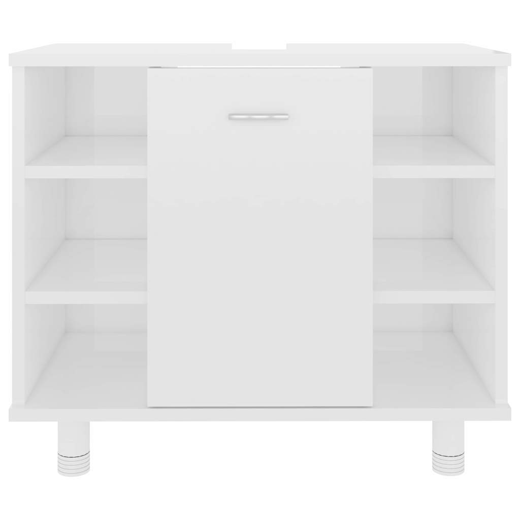 Bathroom Cabinet High Gloss White 60x32x53.5 cm Engineered Wood