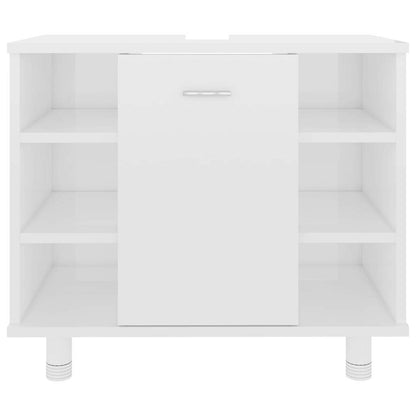 Bathroom Cabinet High Gloss White 60x32x53.5 cm Engineered Wood