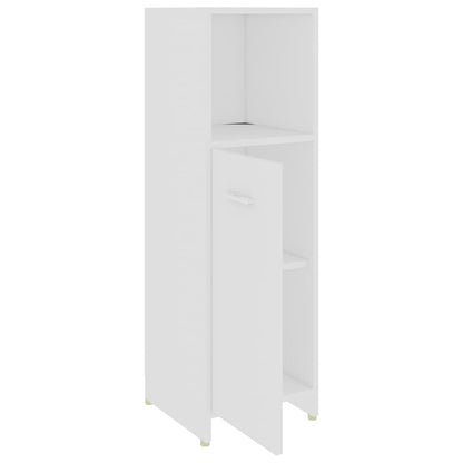 4 Piece Bathroom Furniture Set White Engineered Wood