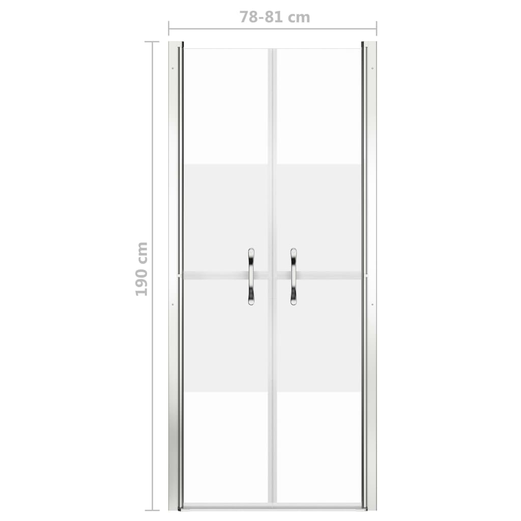 Shower Door Half Frosted ESG 81x190 cm - Bend