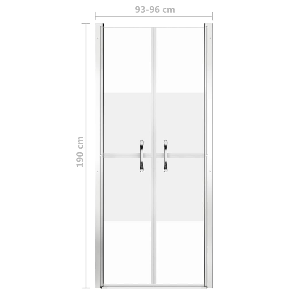 Shower Door Half Frosted ESG 96x190 cm - Bend