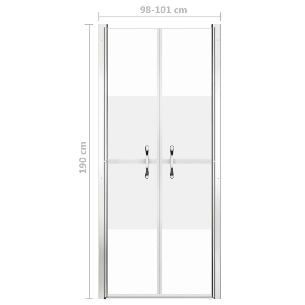 Shower Door Half Frosted ESG 101x190 cm - Bend