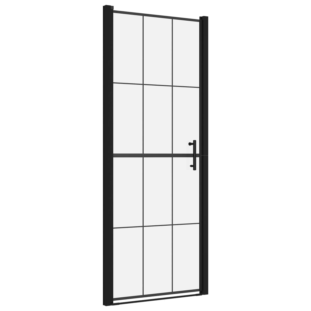 Shower Door Tempered Glass 81x195 cm Black - Bend