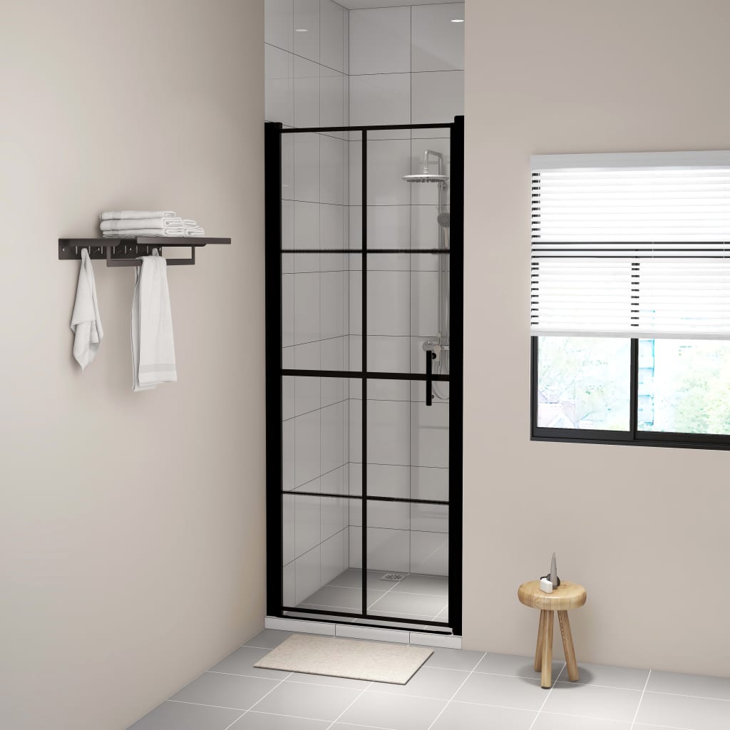 Shower Door Tempered Glass 91x195 cm Black - Bend