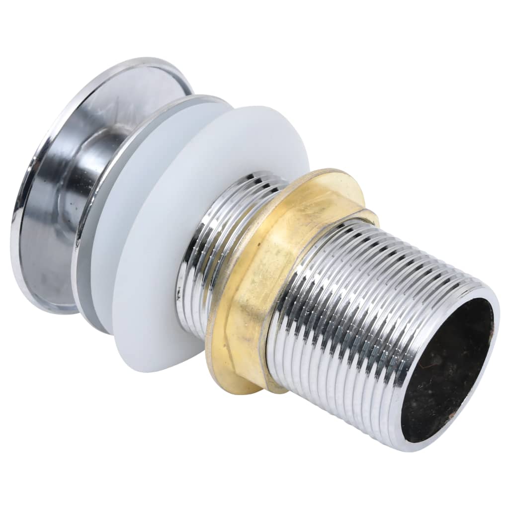 Push Drain with Overflow Function Silver 6.4x6.4x9.1 cm - Bend