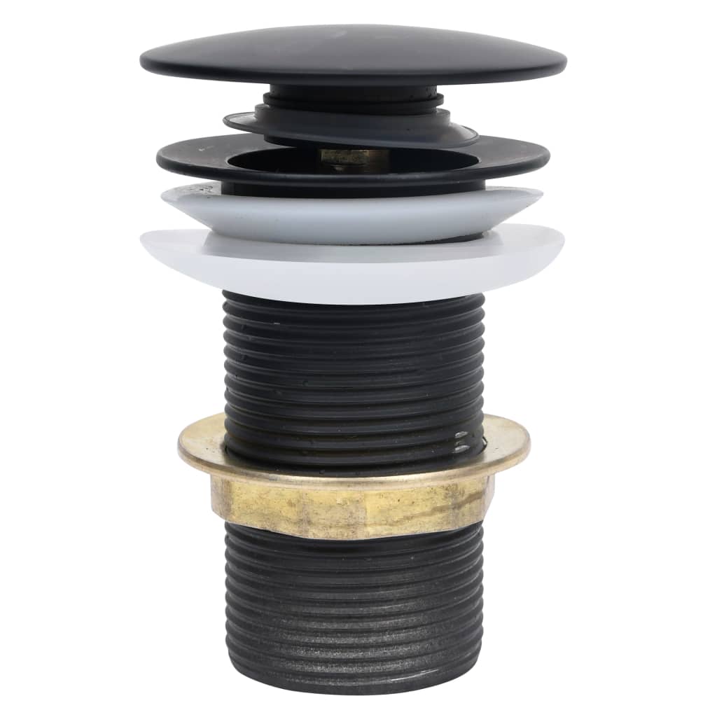 Push Drain without Overflow Function Black 6.4x6.4x9.1 cm - Bend