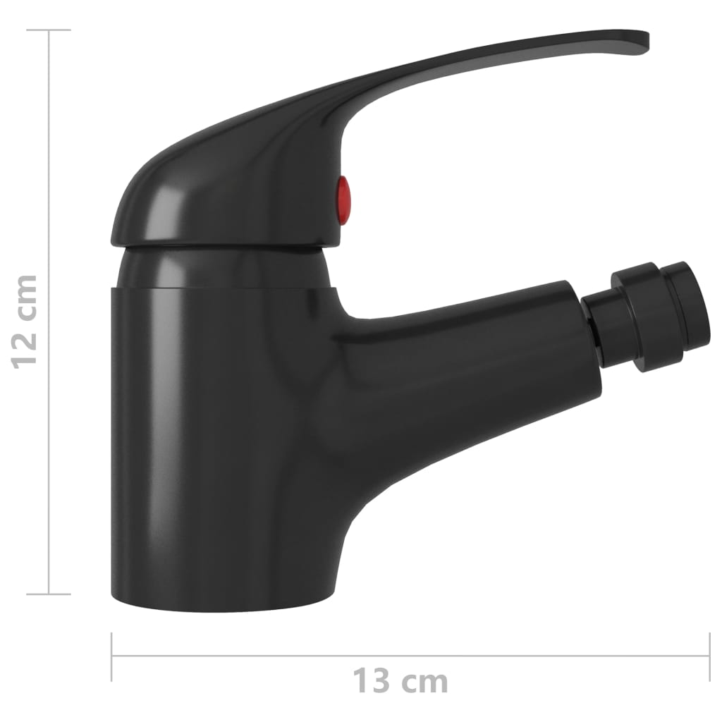 Bathroom Bidet Mixer Tap Black 13x12 cm - Bend