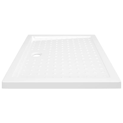 Shower Base Tray with Dots White 90x70x4 cm ABS