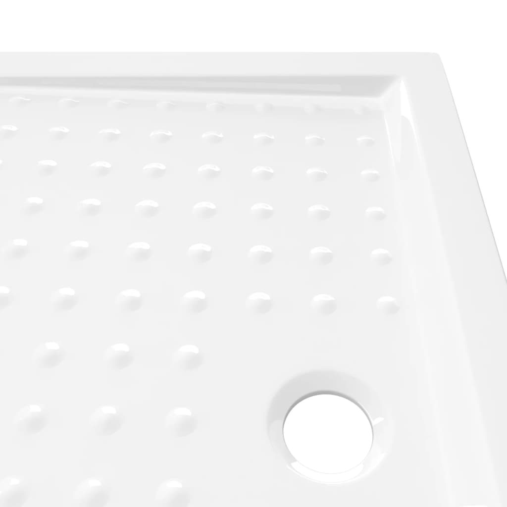 Shower Base Tray with Dots White 90x70x4 cm ABS